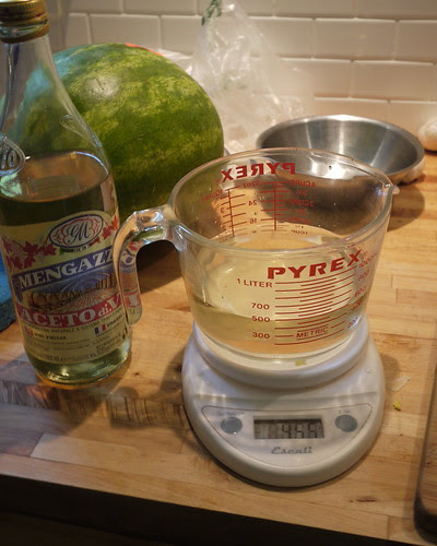 Vinegar, water, sugar, salt