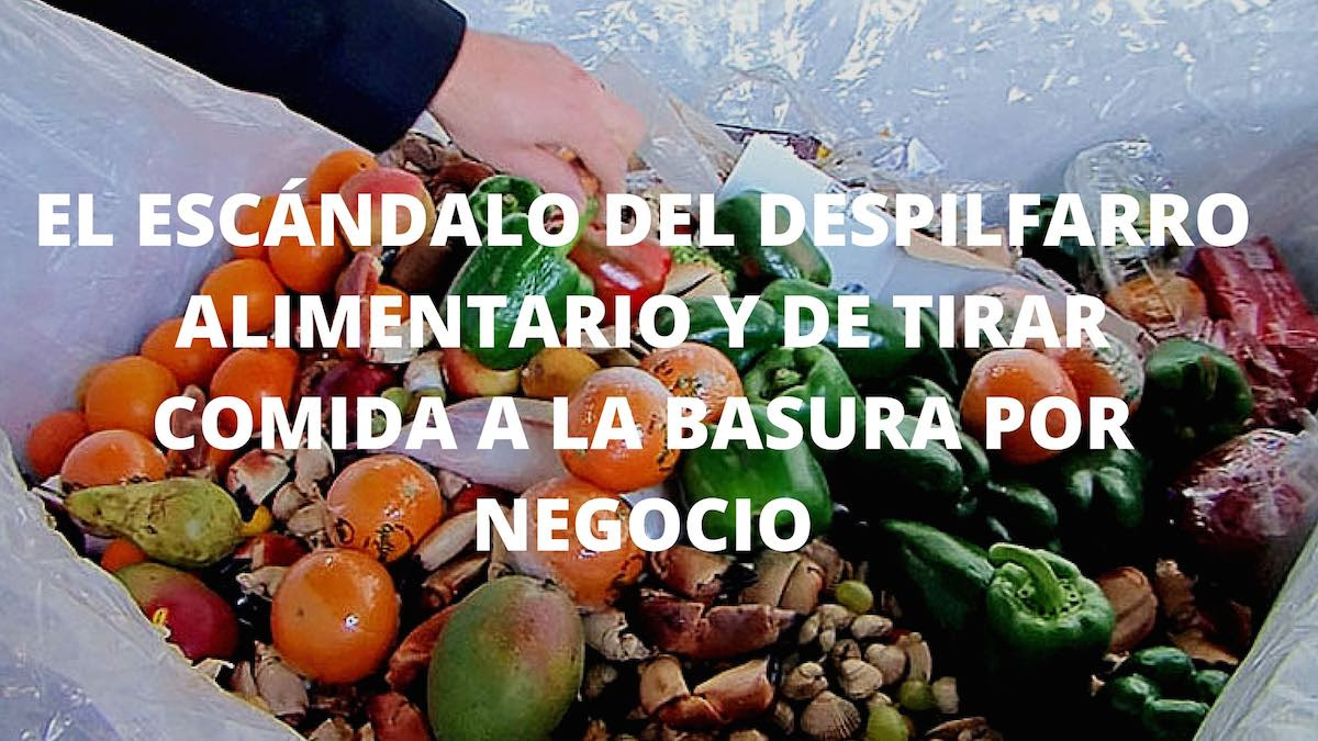 El escándalo del despilfarro alimentario y de tirar comida a la basura por negocio
