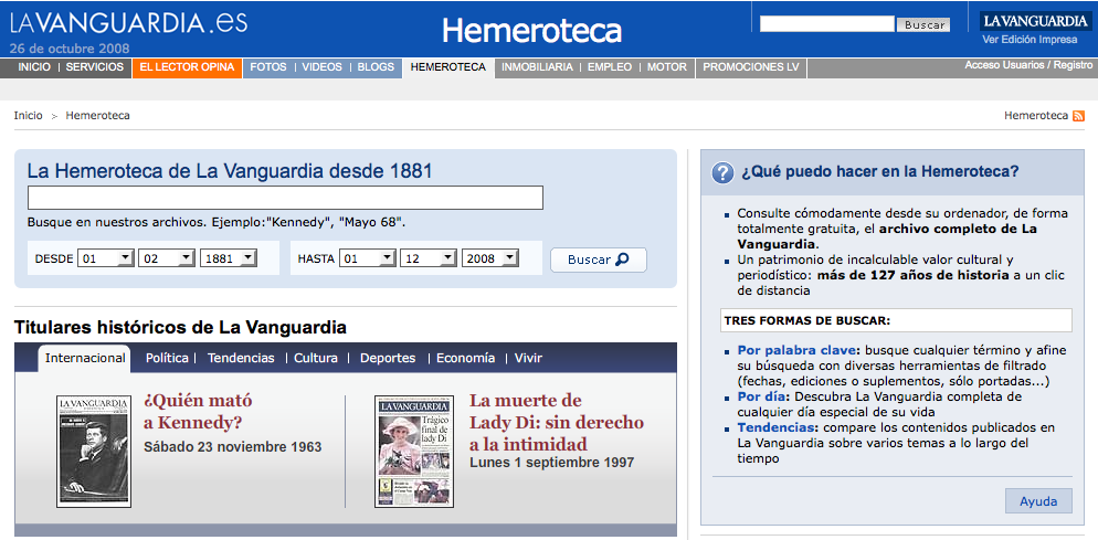 Hemeroteca digital la vanguardia