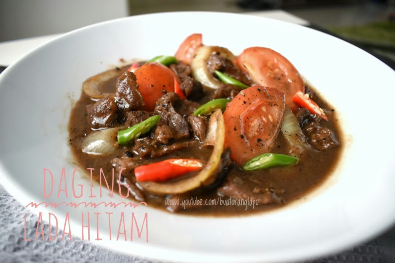 Daging Masak Lada Hitam (Black Pepper) - Buat Orang Lapo
