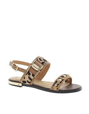 River Island Patch Animal Print Sandals