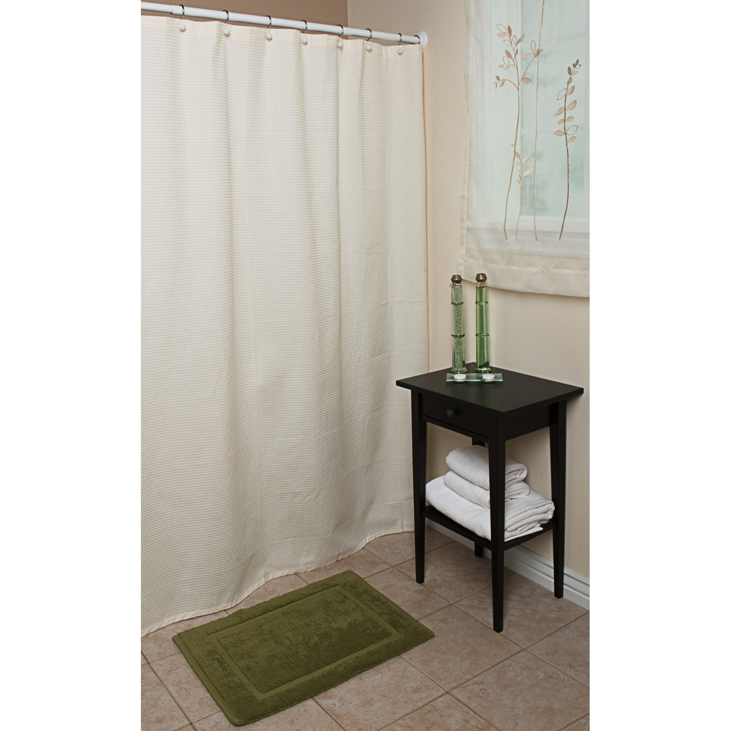 Espalma Waffle Weave Shower Curtain - 72x72”, Cotton - Save 49