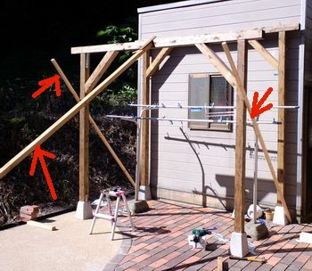 洗濯物干しスペースに屋根diy その７ ｄｉｙまにあ