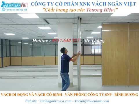 Thi Công Vách Ngăn Di Động Công Ty SNP - Bình Dương - 200m2