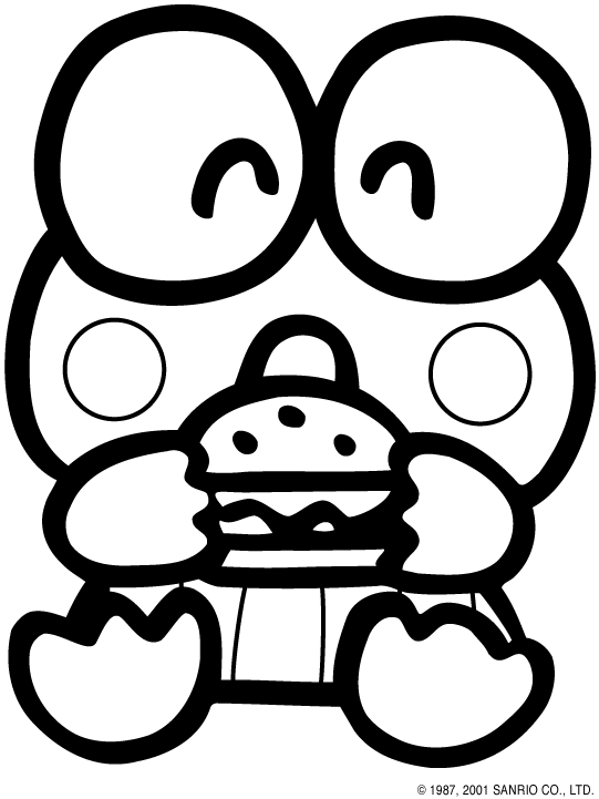 keroppi sanrio coloring coloring colouring pages
