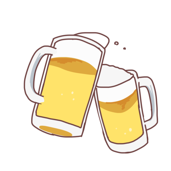 乾杯のイラスト かわいいフリー素材が無料のイラストレイン
