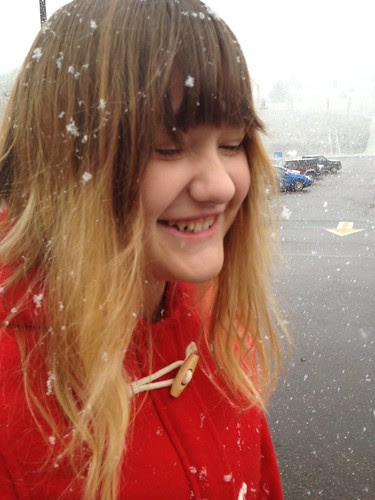 Snowflakes that stay on my nose and eyelashes!