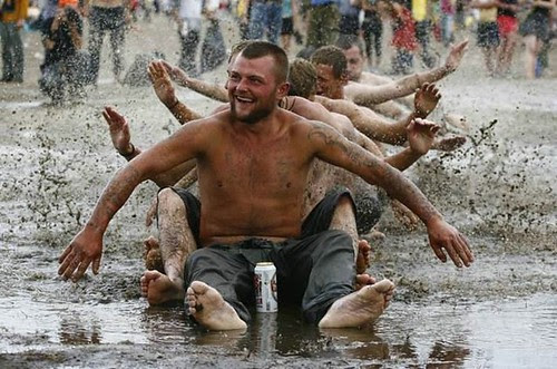 Men rowing