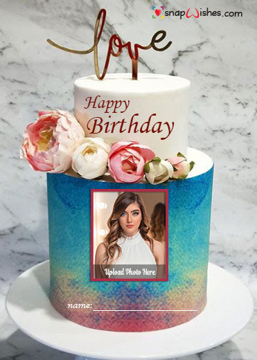 Happy Birthday Cake Wishes With Name And Photo Edit Name Photo Card Maker