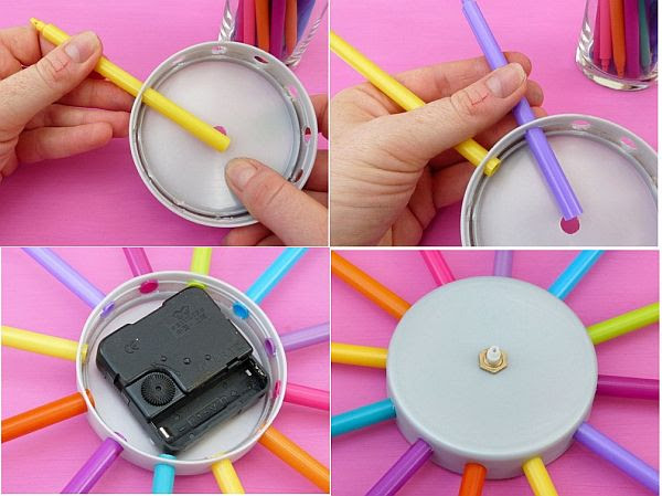 Cute DIY Colorful Wall Clock