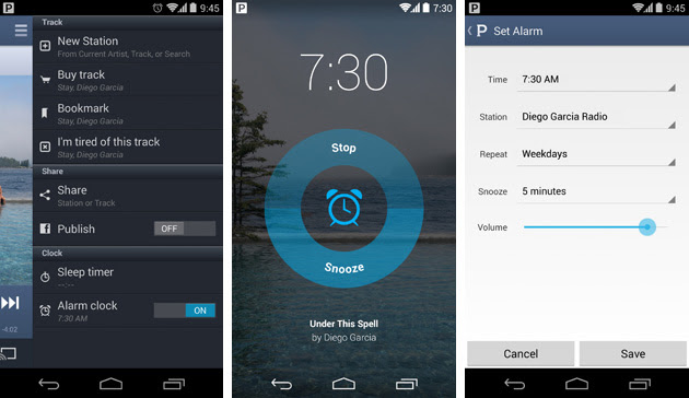 Pandora's Android app gets an alarm clock function, right on time