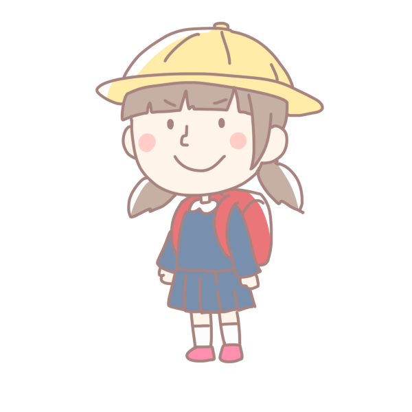 赤いランドセルを背負った女の子のイラスト かわいいフリー素材が無料のイラストレイン