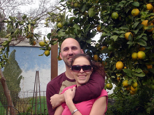 Beau & me in the backyard