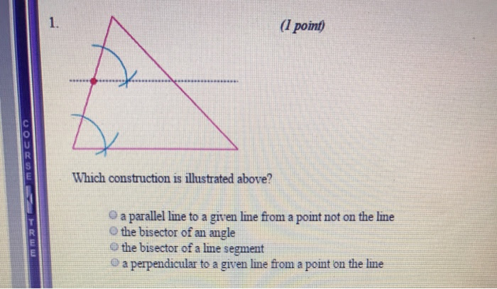 
Which Illustrates The Construction Of The Bisector Of An Angle
