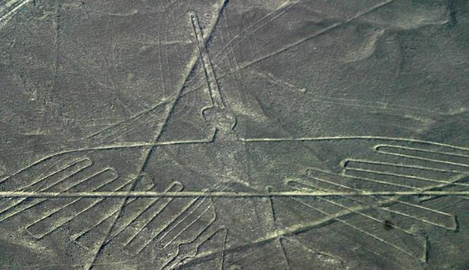 Garis-garis Nazca motif Phoenix.