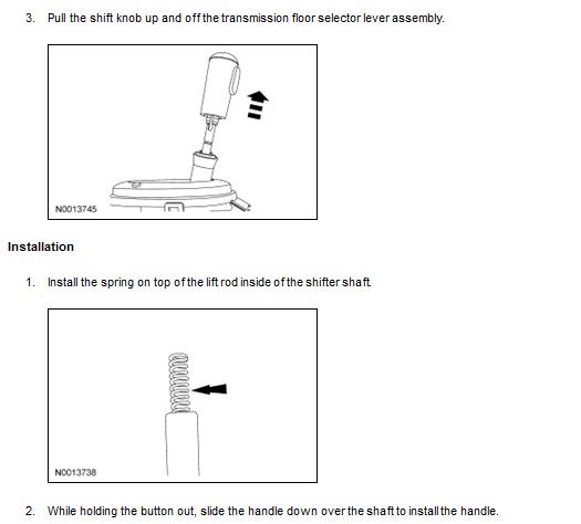 replacing gear shift handle