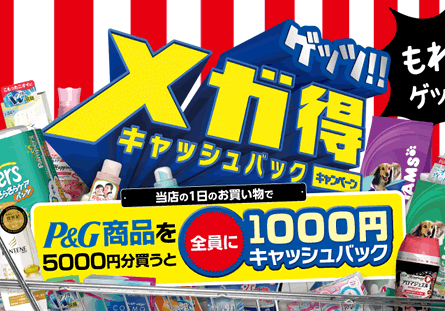 P Gメガ得キャッシュバックキャンペーン 13年第一回まとめ ポケットにチョコレート