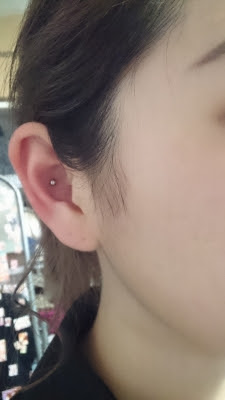 ピアス 装着画像 インナーコンクって 位置 思ったより Daybreak S Bellブログ