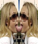 Hayden panettiere licks herself
