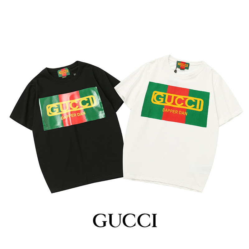 グッチ ロゴtシャツ 半袖 Tシャツ パロディ スト恋人用 ウェア 半袖 夏モデル