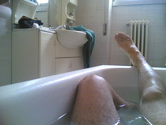 taking a bath in the morning