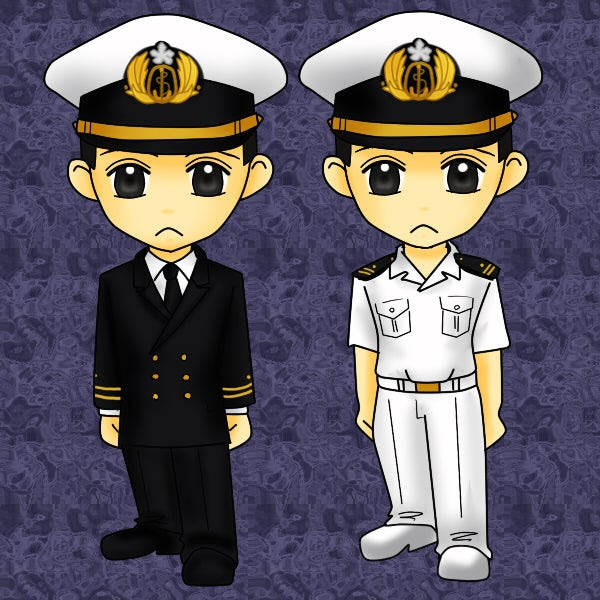 海上自衛隊 幹部常装制服 5割り増しかっこよく見える自衛隊の制服イラストブログ