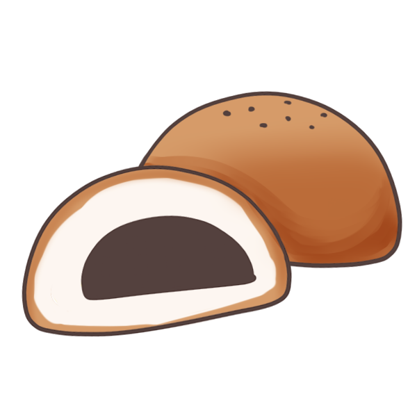 あんぱんのイラスト かわいいフリー素材が無料のイラストレイン