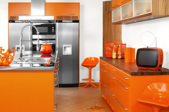 modular orange kitchen arrangement modular orange kitchen arrangement