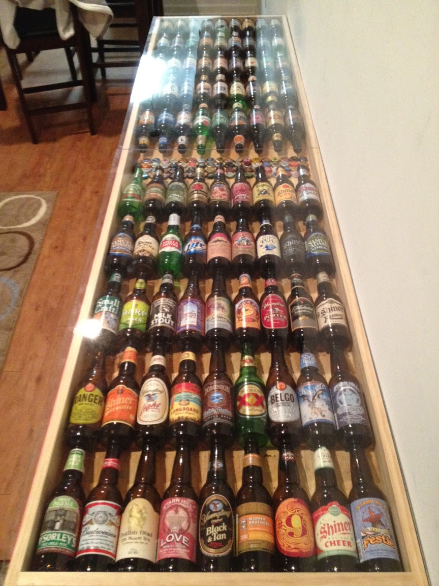 Beer Pong table i made from 90 different beers! - Imgur