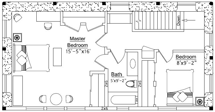 Rectangular/Square Straw Bale House Plans