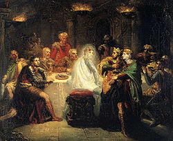 Macbeth viendo el espectro de Banquo por Théodore Chassériau.