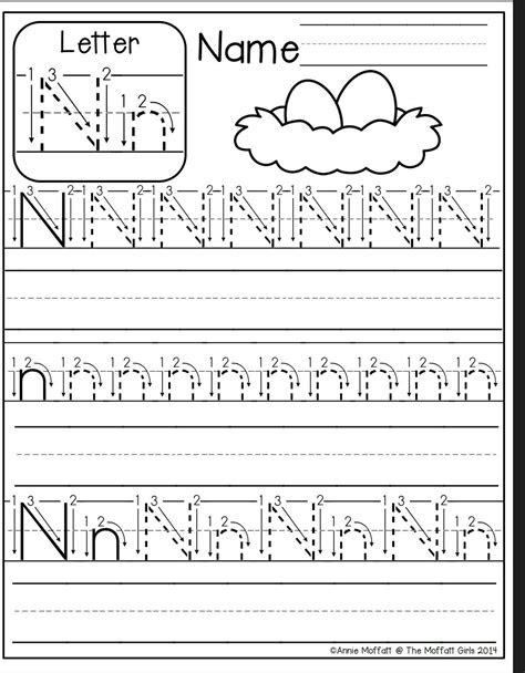  letter n tracing worksheets preschool alphabetworksheetsfreecom