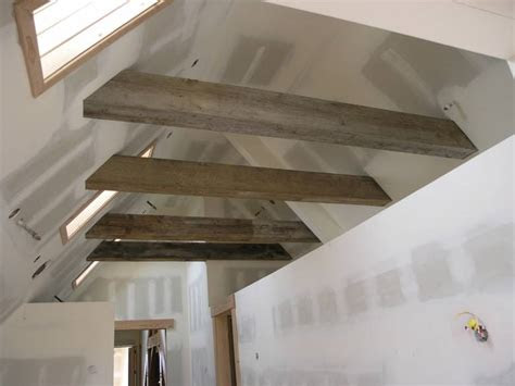 photo  weathered beams timbers guest loft