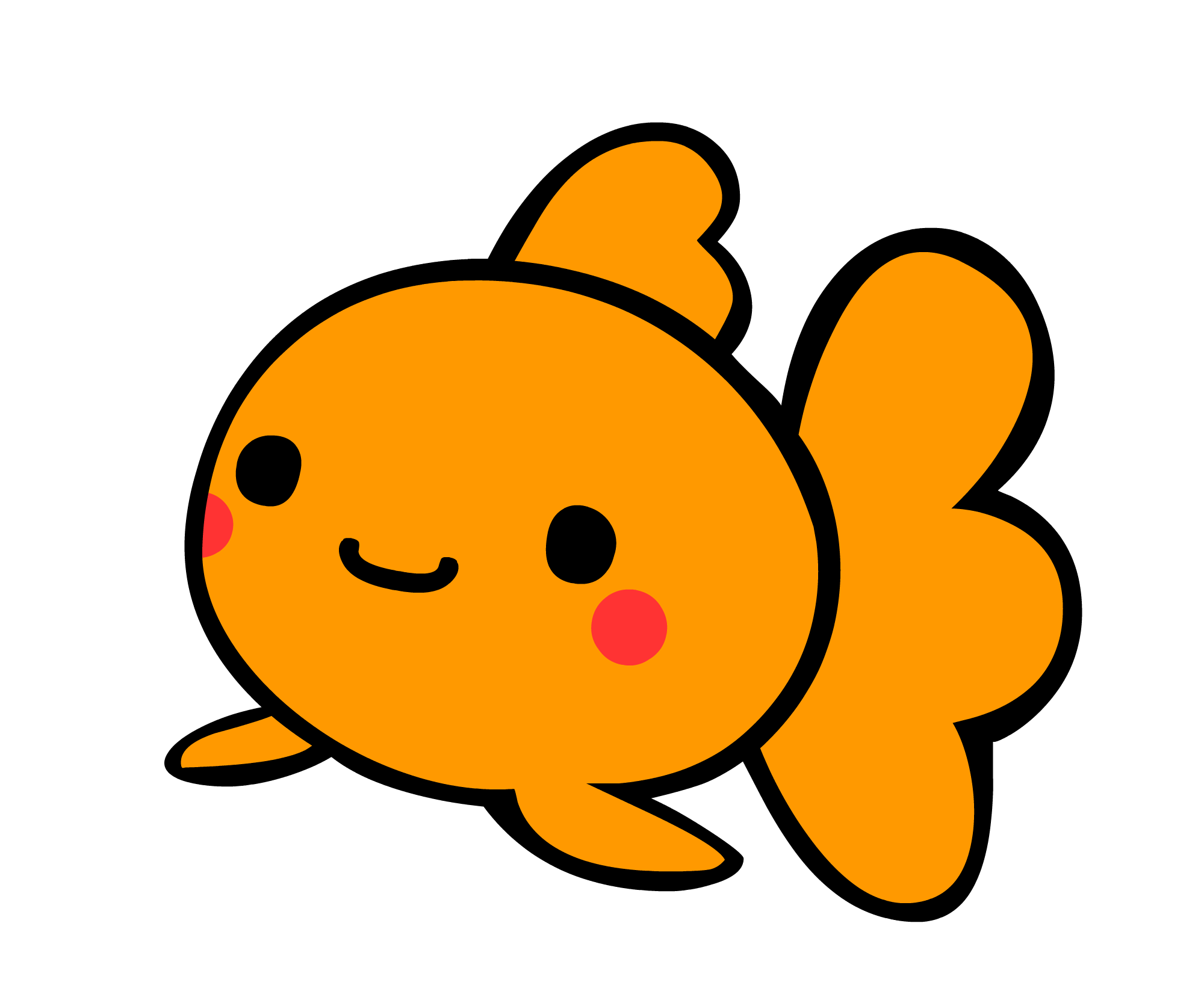 金魚のかわいい無料イラスト素材 イラスト無料素材かわいい系