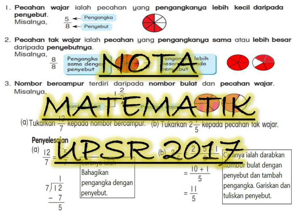 Nota matematik upsr - Sumber Pendidikan