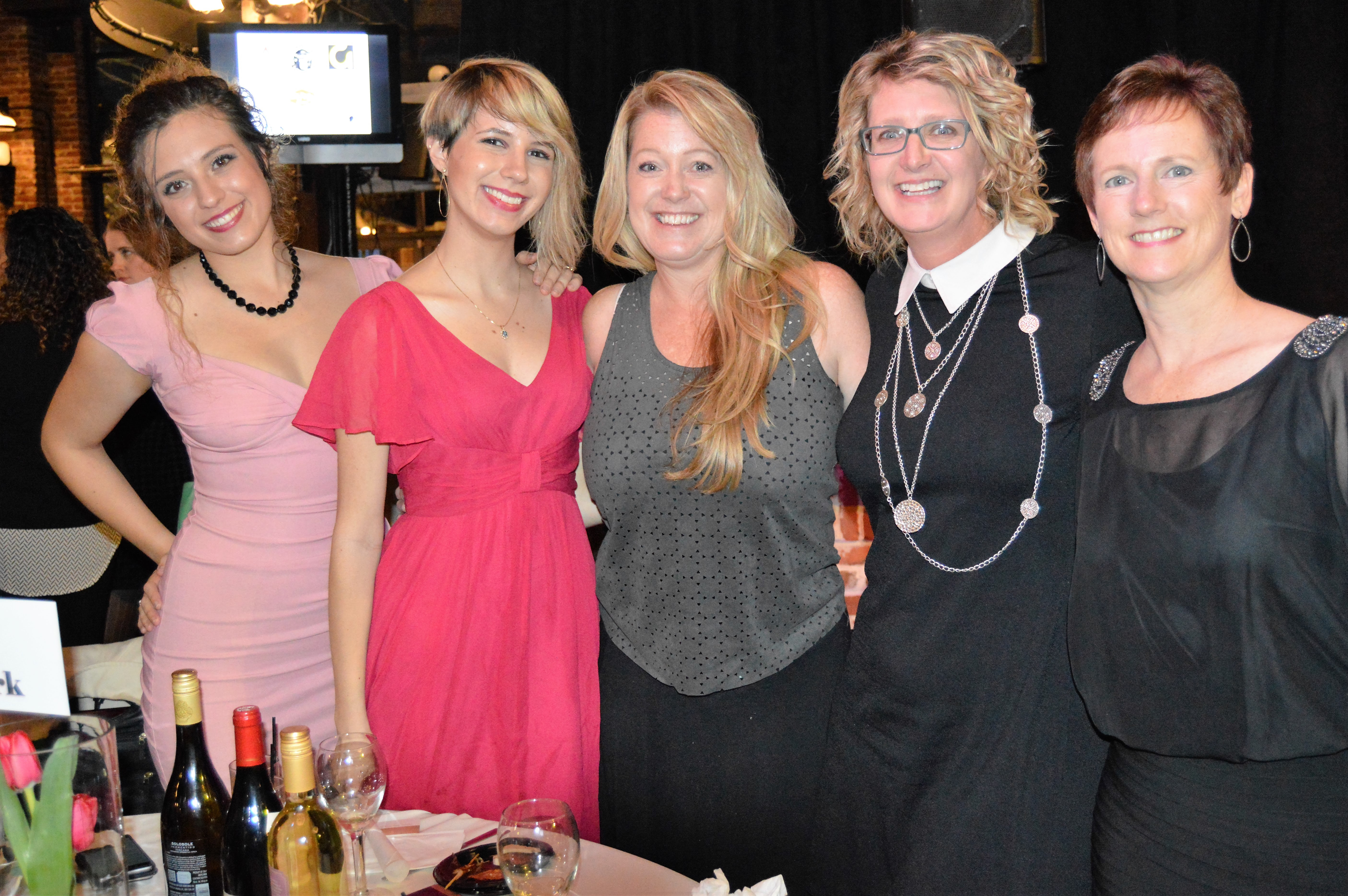 Tablemates sitting with Julie Clark included daughters Sierra and Aspen
