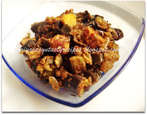 Eggplant, Jackfruit Seeds with Peanut Podi curry