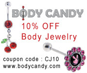 10% Off all Body Jewelry at bodycandy.com