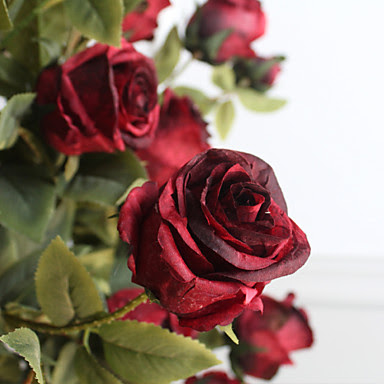 l27 6 mawar merah untuk hiasan  rumah dan bunga pernikahan  