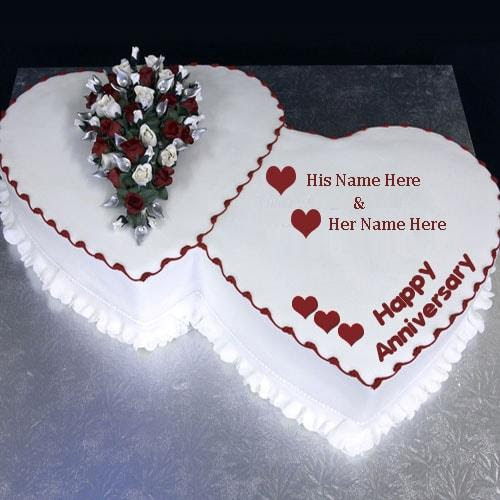  Wedding  Anniversary  Wishes Cake Images With Name 