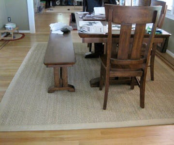This sisal rug adds a summery texture to this room.