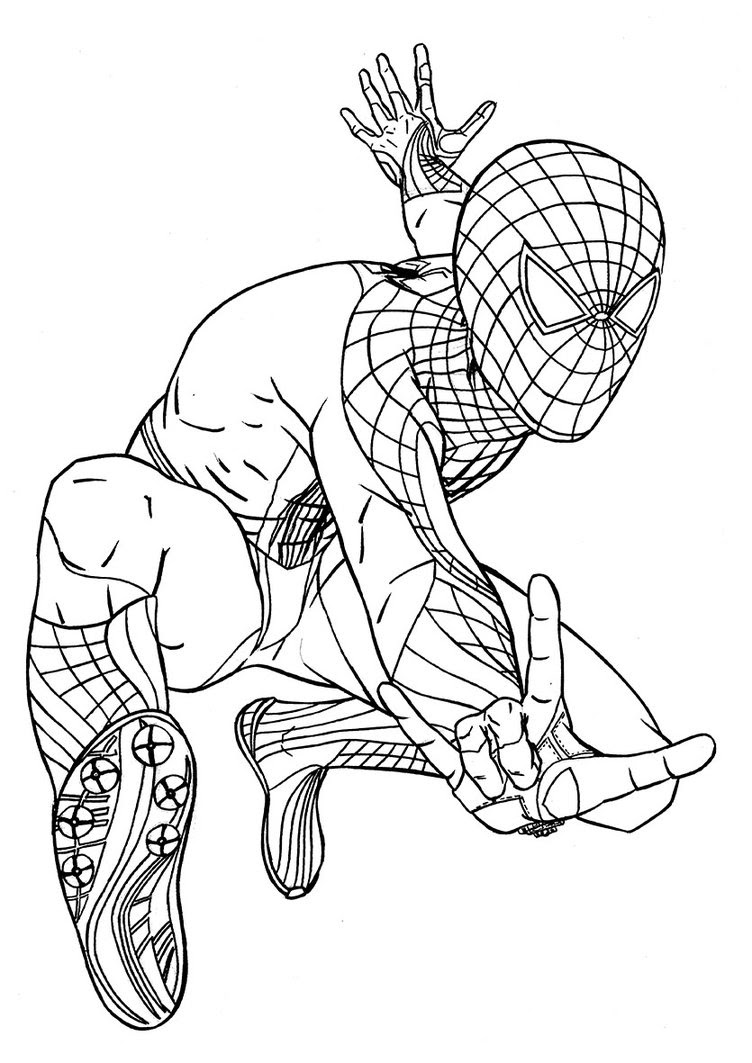 Free Printable Spiderman Coloring Pages  For Kids