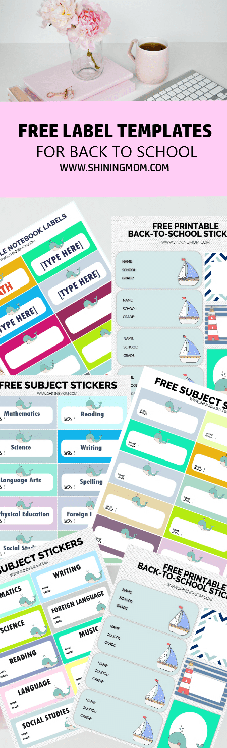 FREE Label Templates for Back to School: Really Cute Designs!