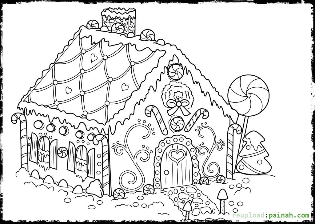 Download Gingerbread house coloring pages to download and print for ...