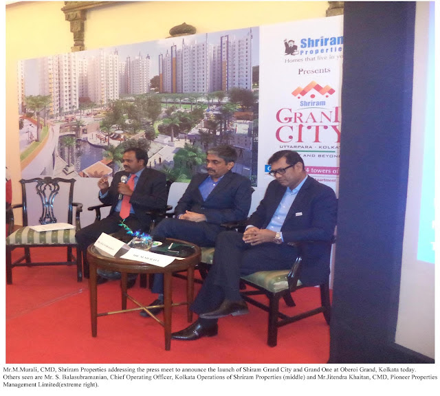 Southern Real Estate Major Shriram Properties forays into West Bengal, with the launch of Shriram Grand City & Phase I : Grand One at Uttarpara