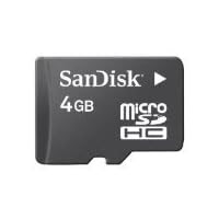 Sandisk 4GB MicroSDHC  Memory Card with SD Adapter