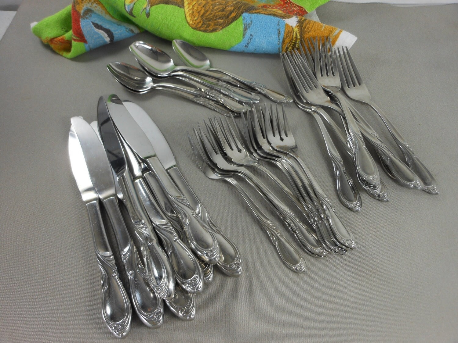 STEPHANIE By RETRONEU Stainless Flatware Service 8 by PatziPlace