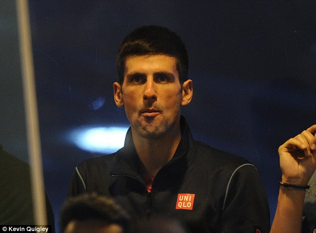 Watching on: Djokovic concentrates on Chelsea's clash with Schalke