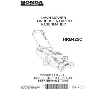 Read honda hrb425c manual Board Book PDF