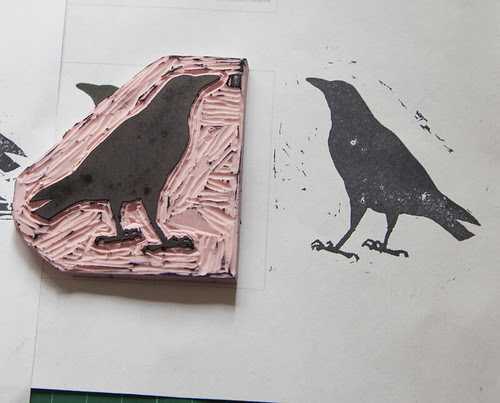 Crow Stamp Close Up